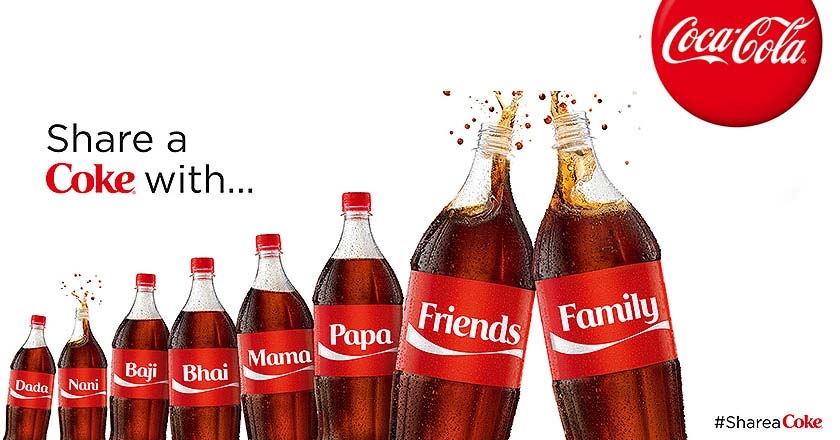 An image showing Coca-Cola's "Share a Coke"