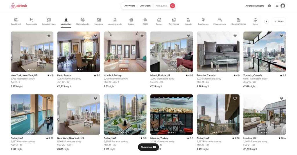 An image showing Airbnb's Global Expansion